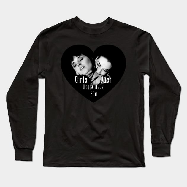 Xena & Gabrielle Girls Just Wanna Have Fun Long Sleeve T-Shirt by CharXena